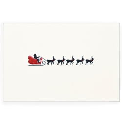Holiday Greeting Cards - Santa Reindeer 